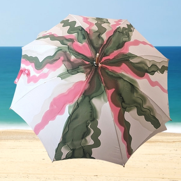 Handpainted signed SILK Original signed one of a kind Parasol/Umbrella - Picture 4 of 16